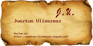 Jusztus Ulisszesz névjegykártya
